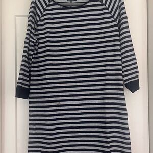 GAP Black and Gray Striped Top